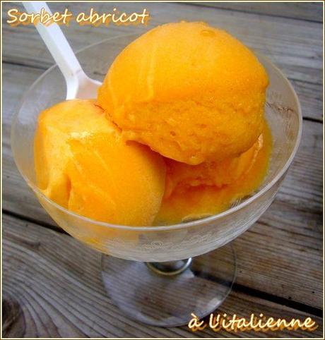 Sorbet abricot à l'italienne presnetation sorbet abricot