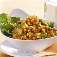 Salade de blé, légumes et lentilles