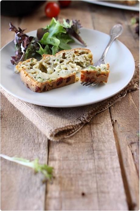 Cake à la courgette, menthe et mozzarella Cake à la courgette, menthe et mozzarella