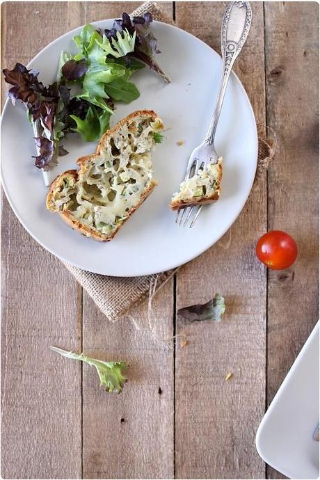 Cake à la courgette, menthe et mozzarella Cake à la courgette, menthe et mozzarella