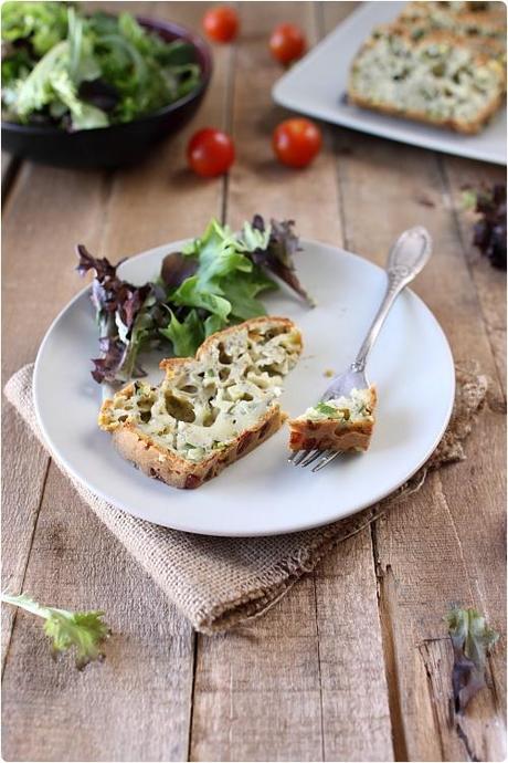 Cake à la courgette, menthe et mozzarella Cake à la courgette, menthe et mozzarella