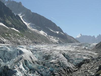Le point de vue sur le glacier d'Argentière