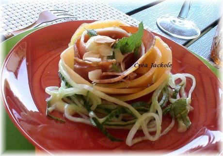 Rosaces melon et jambon au fromage frais melon jambon chevre