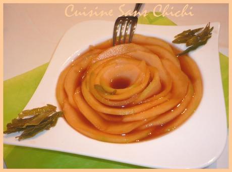 Carpaccio de melon au sirop de verveine et porto. Carpaccio de melon au sirop de verveine et porto 01jpg