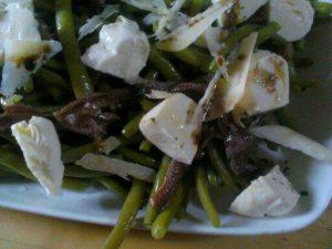 salade haricots mozza anchois