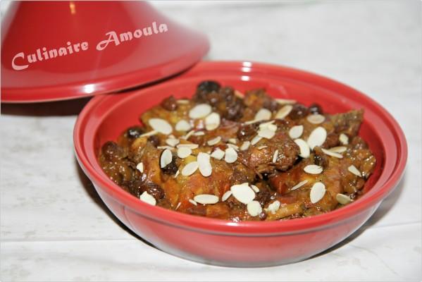 Tajine marocain de lapin aux raisins secs tajine lapin2
