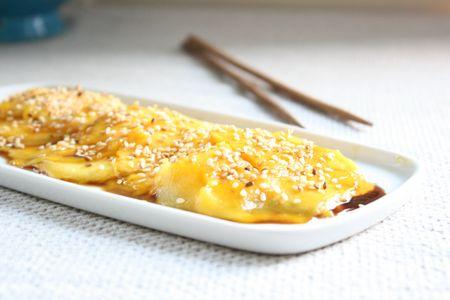 Carpaccio de mangue, caramel de sauce soja & sésame grillé IMG_0885