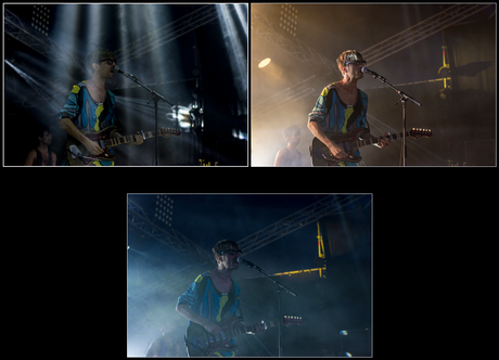 Dans la peau.. d’un photographe de concerts (accréditation, matériel et réglages) Quelques millisecondes séparent ces 3 clichés : des conditions de lumière complètement différentes