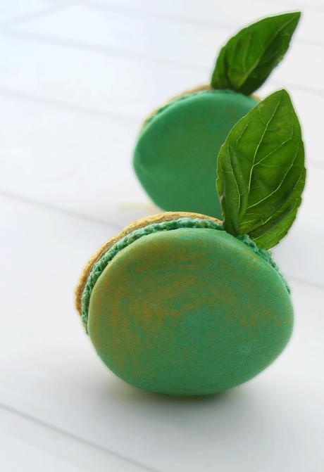 Macarons citron-basilic Macarons-citron-basilic