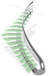 Croquis escalier Design harpe