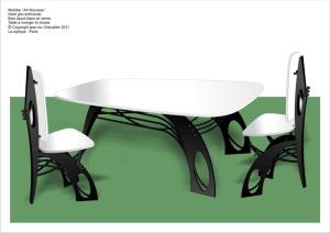 Chaise et table design La Stylique