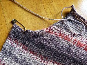 Cardigan pour femme en laine imprimée chinée (taille 42) P1110349