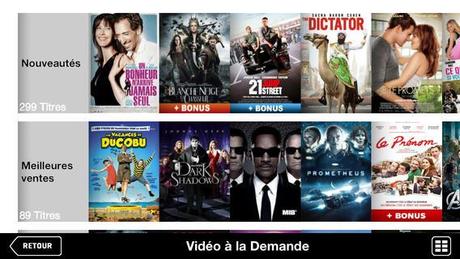 SFR TV : la VOD dans les apps iOS et Android screen568x568