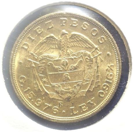 Les pièces d'or de la Colombie