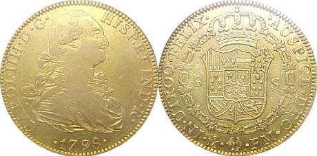 Les pièces d'or de la Colombie