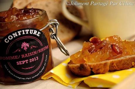 Confiture Pommes / Rhum raisin