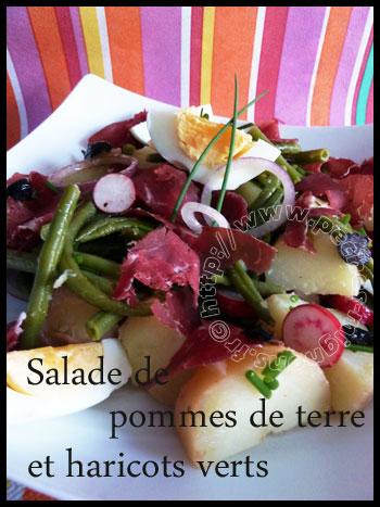 Salade de pommes de terre et haricots vert légère