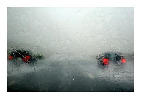 Passager sous la pluie Pluie, autoroute, orage