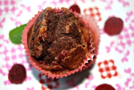 Le Muffin Monday#38-Muffins pavot marbré chocolat & framboises