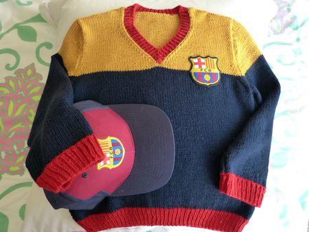 Pull aux couleurs du FC Barcelone (7 ans) P1110388