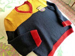Pull aux couleurs du FC Barcelone (7 ans) P1110385