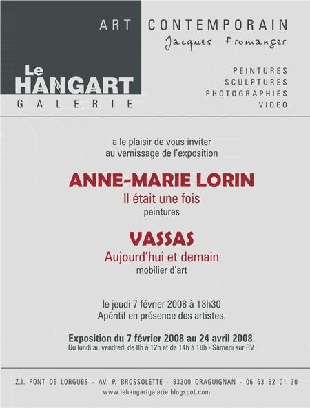 Anne Marie Lorin, peintre - Renaud Vassas, sculpteur