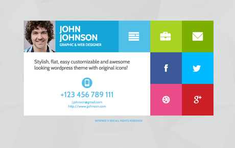 CV : Les 10 plus beaux templates WordPress AGDAMG FlatCV
