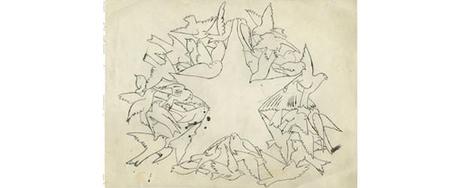 Andy Warhol (1928-1987) n.t. (Star Of Birds), ca. 1957  ink and graphite on paper 45,4 x 60,7 cm