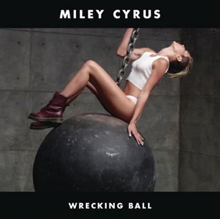 Miley Cyrus pochette du single Wrecking Ball photo © DR