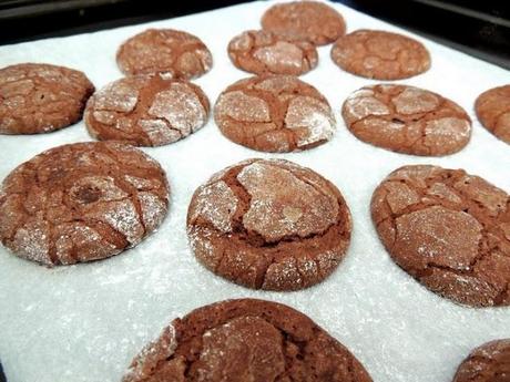Biscuits craquelés au chocolat Biscuits craquelés au chocolat