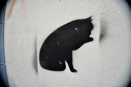 Divers Street Art (#19) Chat noir pochoir