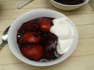 Compote tiède de pêches, d’abricots et de myrtilles compote tiede peche myrtille 1