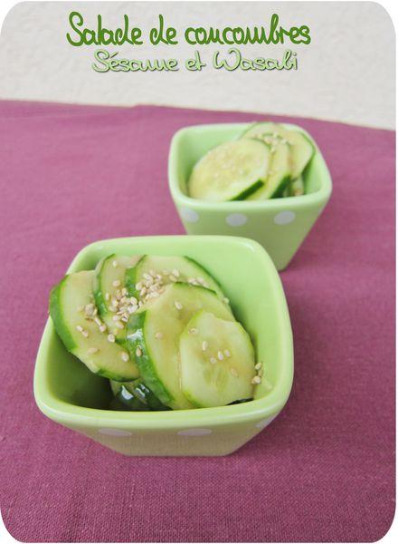 Salade de concombres au sésame et au wasabi salade concombre sésame (scrap)