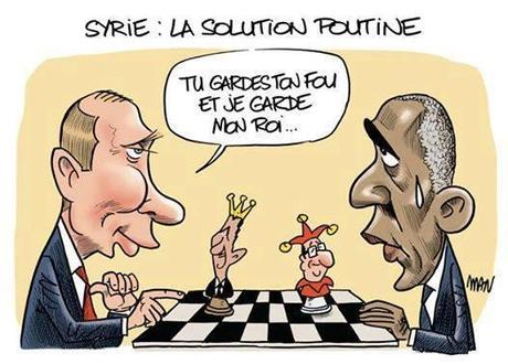 Poutine et Obama jouent aux échecs Vive la guerre froide!