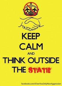 think outside the state Je vous annonce que je renonce