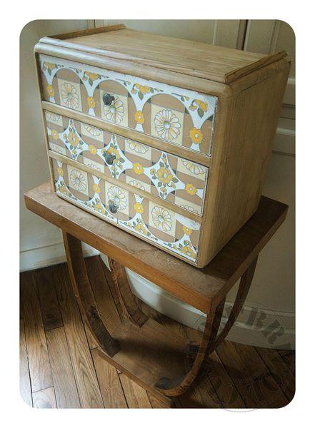 Vintage for ever Meuble 3 tiroirs vinyl - vignette