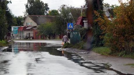 michel tabanou, Brovary rue-de-Brovary-innondée