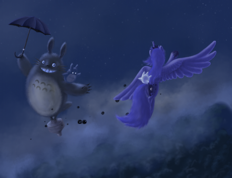 Ghibli et les mèmes 94820+-+artist+grayma1k+crossover+ghibli+luna+my_neighbor_totoro+night+nightwalk+princess+totoro+umbrella