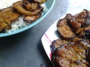 Donburi d’aubergines laquées au mirin et soja donburi aubergines4 (1)