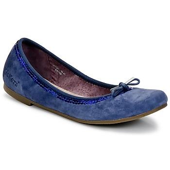 Le bleu versus noir Ballerines Kickers LILAS Bleu