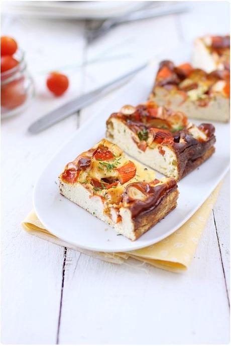 Clafoutis au surimi et tomates cerise Clafoutis au surimi et tomates cerise