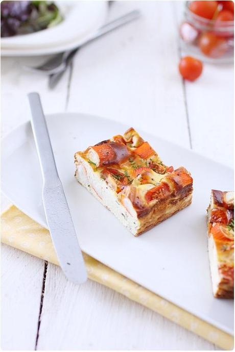 Clafoutis au surimi et tomates cerise Clafoutis au surimi et tomates cerise