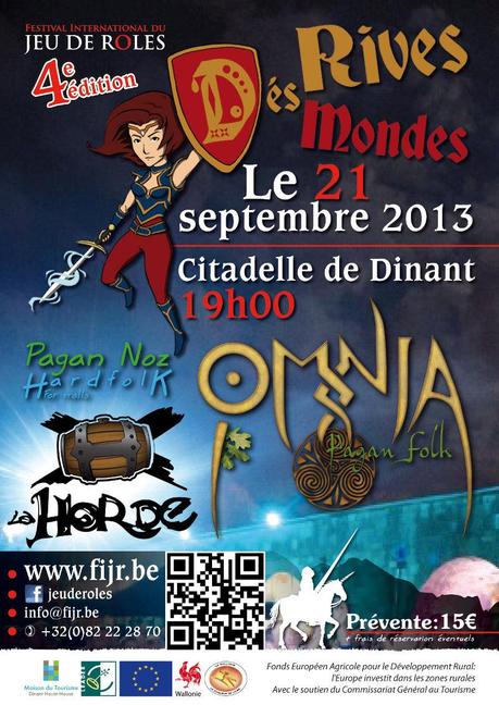 « Dés Rives Dés Mondes » ! flyer verso Dés Rives Dés Mondes, Festival International du Jeu de Rôles