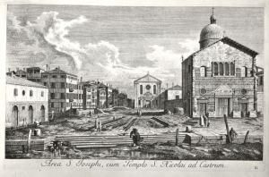 Antonio Visentini Visentini Antonio , Veduta di Venezia con la chiesa di S. Nicolò di Castello - Fondation F. Zeri