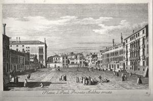 Antonio Visentini Visentini Antonio , Veduta di Venezia con campo S. Polo - Fondation F. Zeri