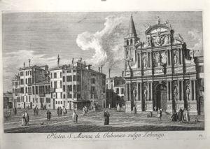 Antonio Visentini Visentini Antonio , Veduta di Venezia con chiesa di S. Maria Zobenigo - Fondation F. Zeri