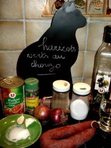 On mange quoi demain ? Haricots verts au chorizo Haricots verts au chorizo