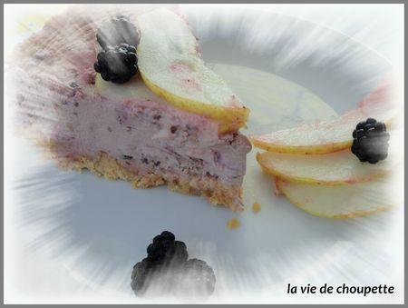 CHEESECAKE AUX MÛRES ET A LA POIRE Recettes_light 061