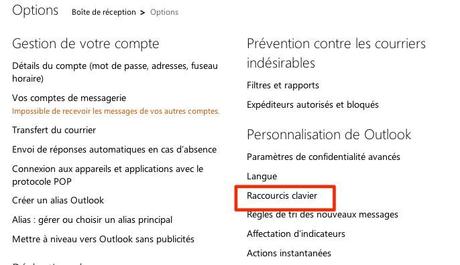 Outlook.com : quelques astuces et fonctionnalités avancées outlook raccourcis clavier Outlook.com : quelques astuces et fonctionnalités avancées