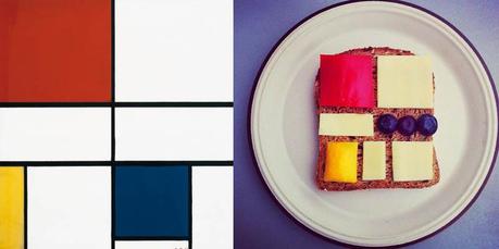7 food art ida froskInspiration de Piet Mondrian